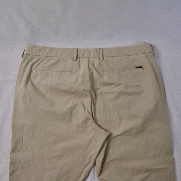 BOSS Mens Casual Chino Pants Khaki Zip Pocket Straight Leg Trousers Size 36*30 - Picture 5 of 9